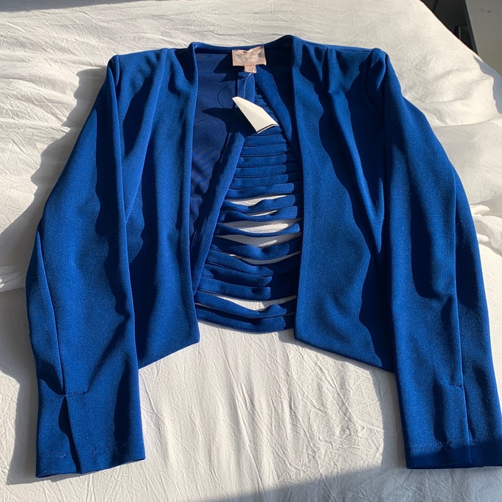 Romeo and Juliet Couture blue blazer with back detail